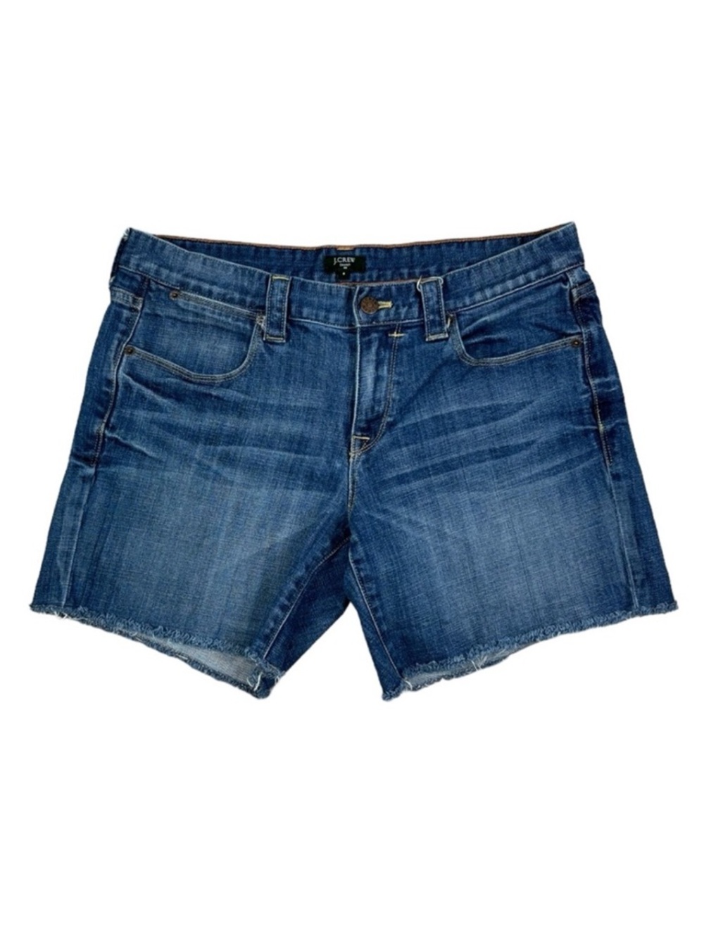 Like New J. Crew Stretch Cut Off Jean Shorts 8 Blue